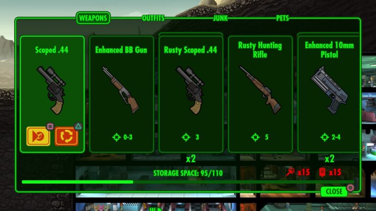 fallout shelter gold junk which special