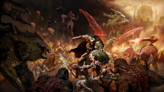 Ilustracja do: Doom: The Dark Ages – Recenzja – Tarczą w pysk